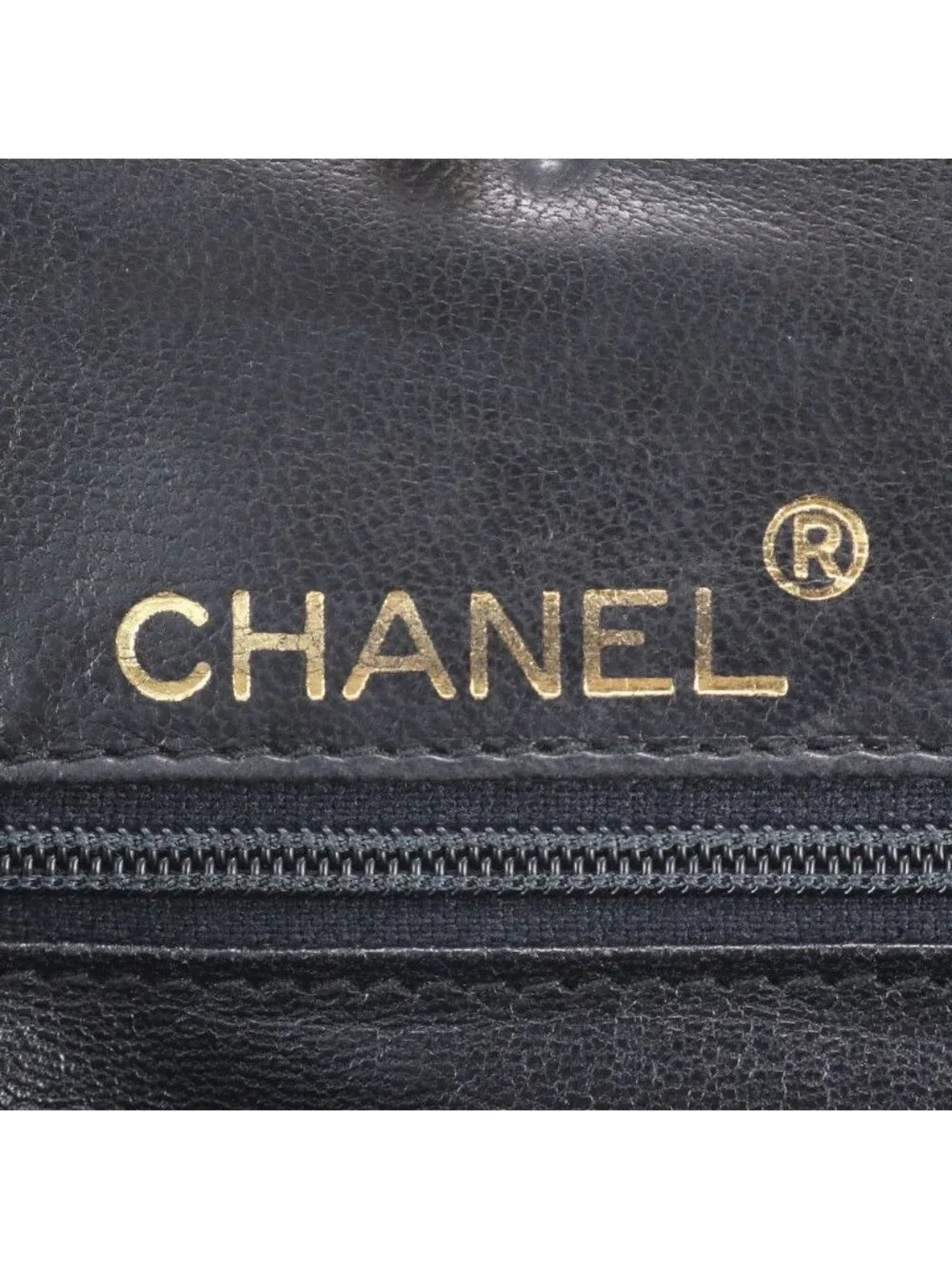 Chanel Kiss Lock Chain CC Logo Leather Shoulder Bag Crossbody Black